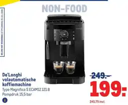 Makro De'Longhi volautomatische koffiemachine aanbieding