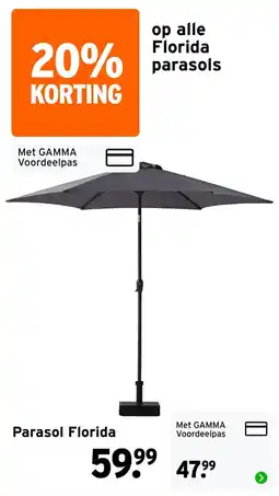 GAMMA Florida parasols aanbieding