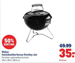 Makro Weber houtskoolbarbecue Smokey Joe aanbieding