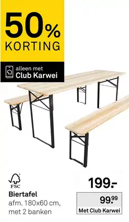 Karwei Biertafel aanbieding