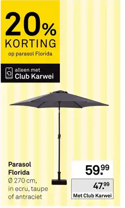 Karwei Parasol Florida aanbieding