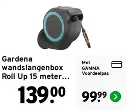 GAMMA Gardena wandslangenbox Roll Up 15 meter aanbieding