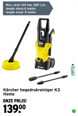GAMMA Kärcher hogedrukreiniger K3 Home aanbieding