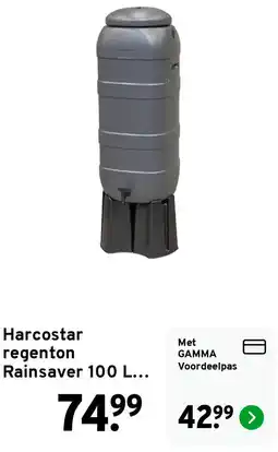 GAMMA Harcostar regenton Rainsaver 100 L aanbieding