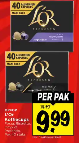 Vomar Voordeelmarkt L'Or Koffiecups aanbieding