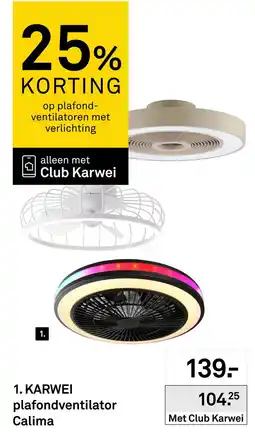 Karwei Karwei plafondventilator Calima aanbieding