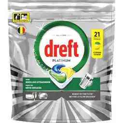 Dirk Dreft Vaatwastabletten platinum lemon 21st aanbieding