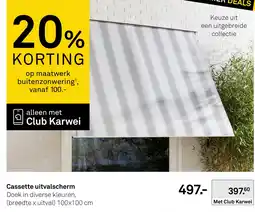 Karwei Cassette uitvalscherms aanbieding
