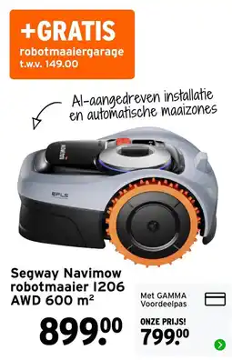 GAMMA Segway Navimow robotmaaier 1206 aanbieding