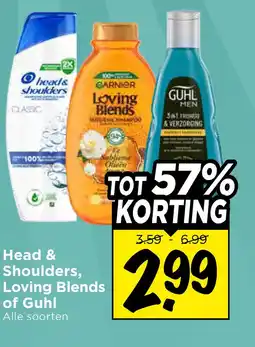 Vomar Voordeelmarkt Head & Shoulders, Loving Blends of Guhl aanbieding
