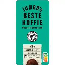 Jumbo Jumbo's Beste Koffie Snelfiltermaling Mild 250 g aanbieding