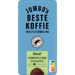 Jumbo Jumbo's Beste Koffie Snelfiltermaling Decaf 250 g aanbieding