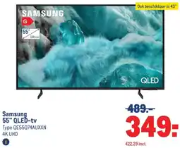 Makro Samsung 55" QLED-tv Type QE55Q74AUXXN aanbieding
