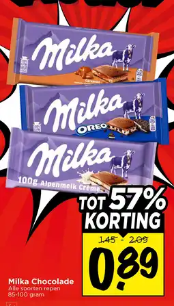 Vomar Voordeelmarkt Milka Chocolade aanbieding