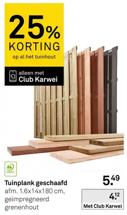 Karwei Tuinplank geschaafd aanbieding