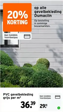 GAMMA Dumaclin PVC gevelbekleding grijs aanbieding