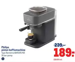 Makro Philips piston koffiemachine aanbieding