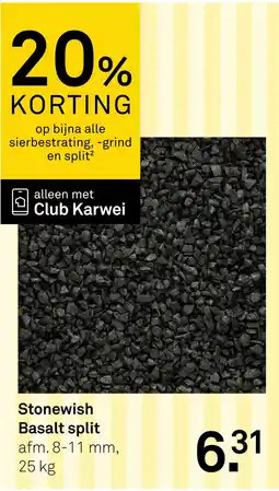 Karwei Stonewish Basalt split aanbieding