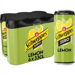 Jumbo Schweppes Zero Lemon met Smaak van Citroen & Limoen 6 x 330ML aanbieding