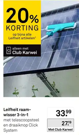 Karwei Leifheit raamwisser 3-in-1 aanbieding