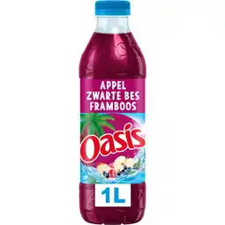 Jumbo Oasis Appel Zwarte Bes Framboos Smaak 1 L aanbieding