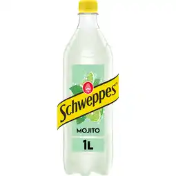Jumbo Schweppes Alcoholvrije Drank Mojito met Smaak van Limoen- en Munt 1 L aanbieding