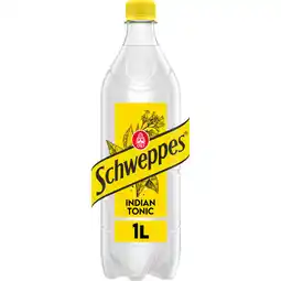 Jumbo Schweppes Indian Tonic met Extracten van Kina 1 L aanbieding