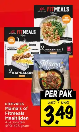 Vomar Voordeelmarkt DIEPVRIES Mama's of Fitmeals Maaltijden aanbieding
