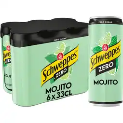Jumbo Schweppes Alcoholvrije Drank Zero Mojito met Smaak van Limoen- en Munt 6 x 330ML aanbieding