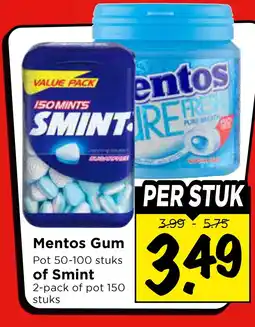 Vomar Voordeelmarkt Mentos Gum of Smint aanbieding