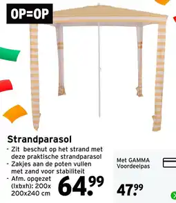 GAMMA Strandparasol aanbieding