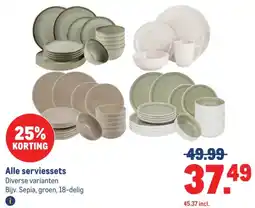 Makro Alle servieessets aanbieding