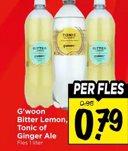 Vomar Voordeelmarkt G'woon Bitter Lemon, Tonic of Ginger aanbieding