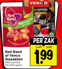 Vomar Voordeelmarkt Red Band of Venco Stazakken aanbieding