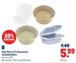 Makro Metro Professional saladebakken aanbieding