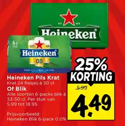 Vomar Voordeelmarkt Heineken Pils Of Blik aanbieding