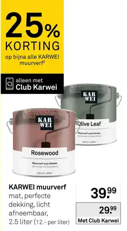 Karwei Karwei muurverf aanbieding