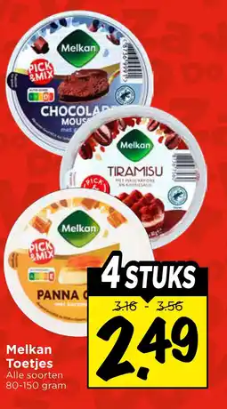 Vomar Voordeelmarkt Melkan Toetjes aanbieding