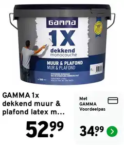 GAMMA Gamma 1x dekkend muur & plafond latex m... aanbieding