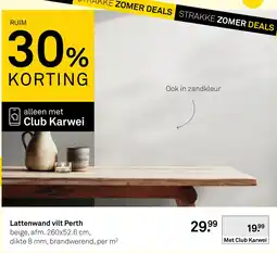 Karwei Lattenwand vilt Perth aanbieding