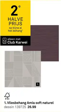 Karwei Vliesbehang Amia soft naturel aanbieding