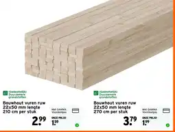 GAMMA Bouwhout vuren ruw aanbieding