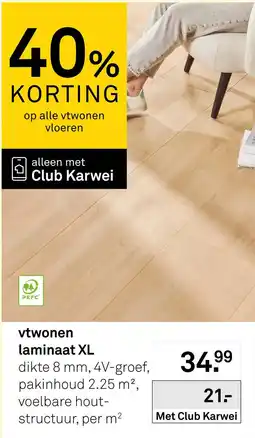 Karwei vtwonen laminaat XL aanbieding