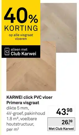 Karwei karwei click pvc vloer primera visgraat aanbieding