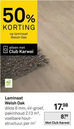 Karwei Laminaat Welsh Oak aanbieding
