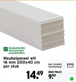 GAMMA Meubelpaneel wit aanbieding