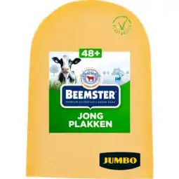 Jumbo Beemster Jonge Kaas 48+ Plakken ca. 220 g aanbieding