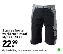 GAMMA Stanley korte werkbroek aanbieding