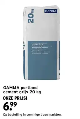 GAMMA GAMMA portland cement grijs 20 kg aanbieding