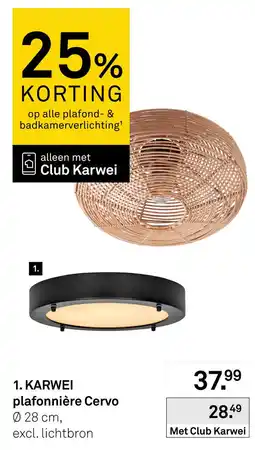 Karwei Karwei plafonnière Cervo aanbieding